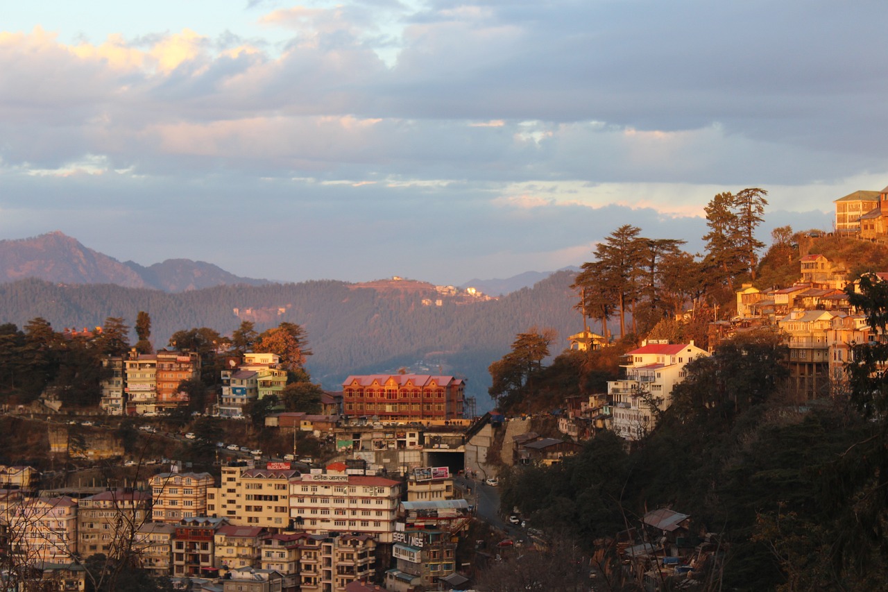 Shimla cityscape and colonial architecture